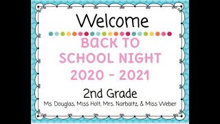 2nd Grade Back to School Presentation - Clovis Elementary 2020-2021