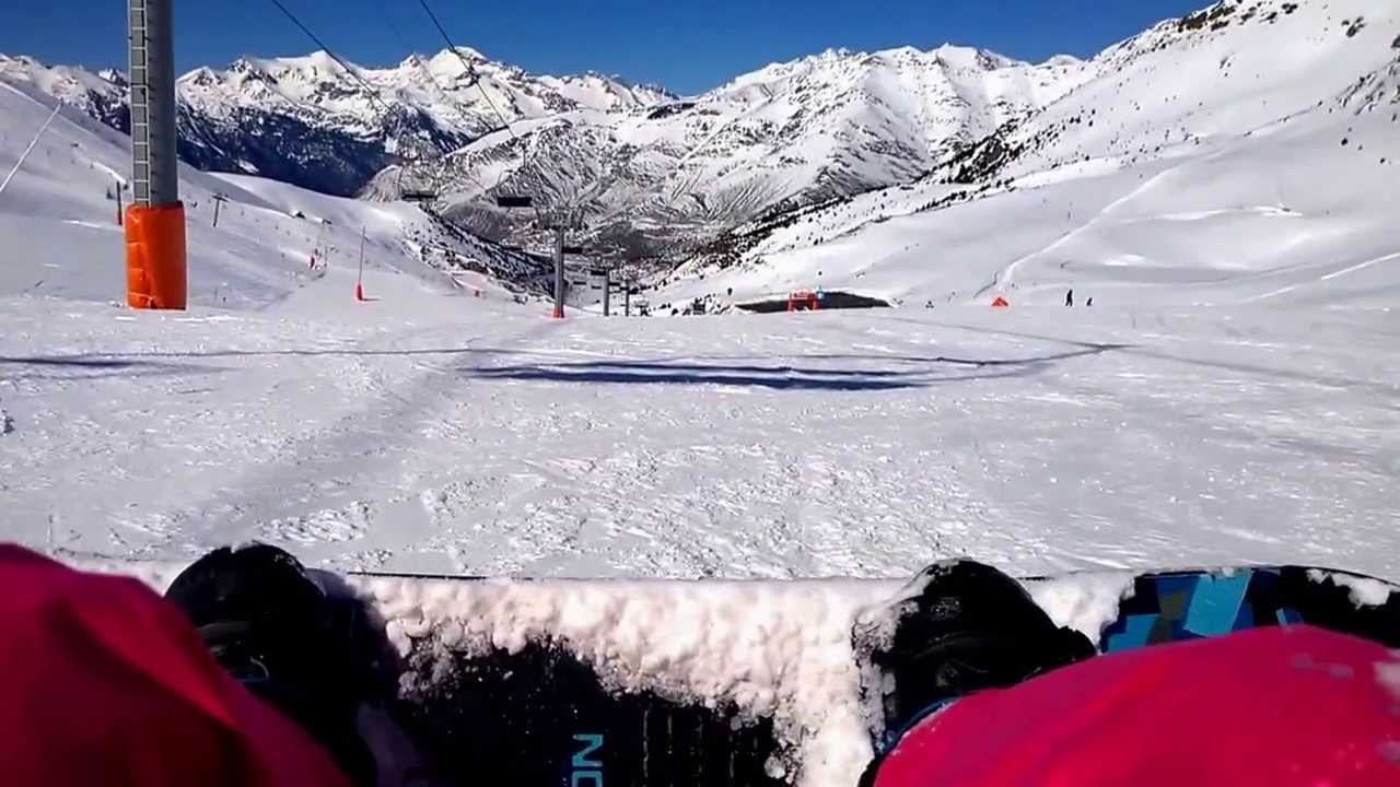 Skiing in Boi Taull in Catalonia, Spain
