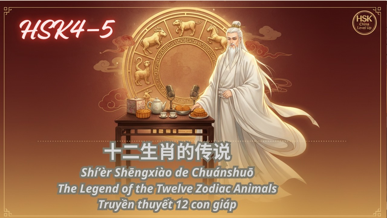 HSK 4–5 | Truyền Thuyết 12 Con Giáp | Luyện Nghe Tiếng Trung