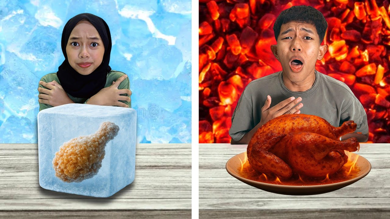 24 JAM ADIK MAKAN MAKANAN SEJUK VS PANAS