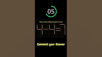 Move 1 stick to make equation correct 4-4=7, Matchstick Puzzle with @LogicalBaniya #shorts #riddles