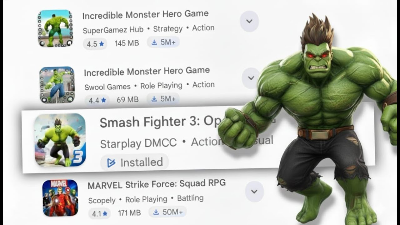 I Found The Best Hulk Superhero Game On Playstore 🔥😱