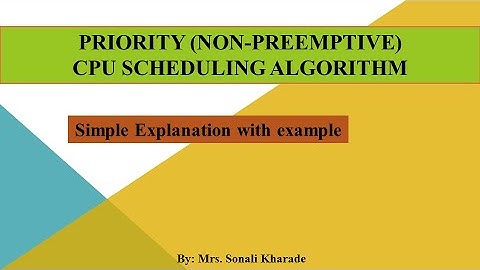 3. Priority (Non-Preemptive) CPU Scheduling Algorithm| Operating System