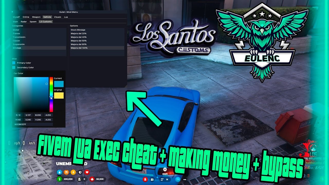 FiveM Cheat | New Update | ModMenu | Bypass | Lua Executor | Money ...