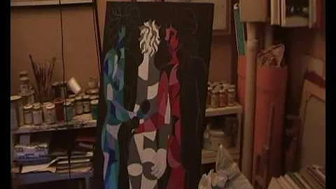 Massimo Maffei paintings in his house in Roma....2...