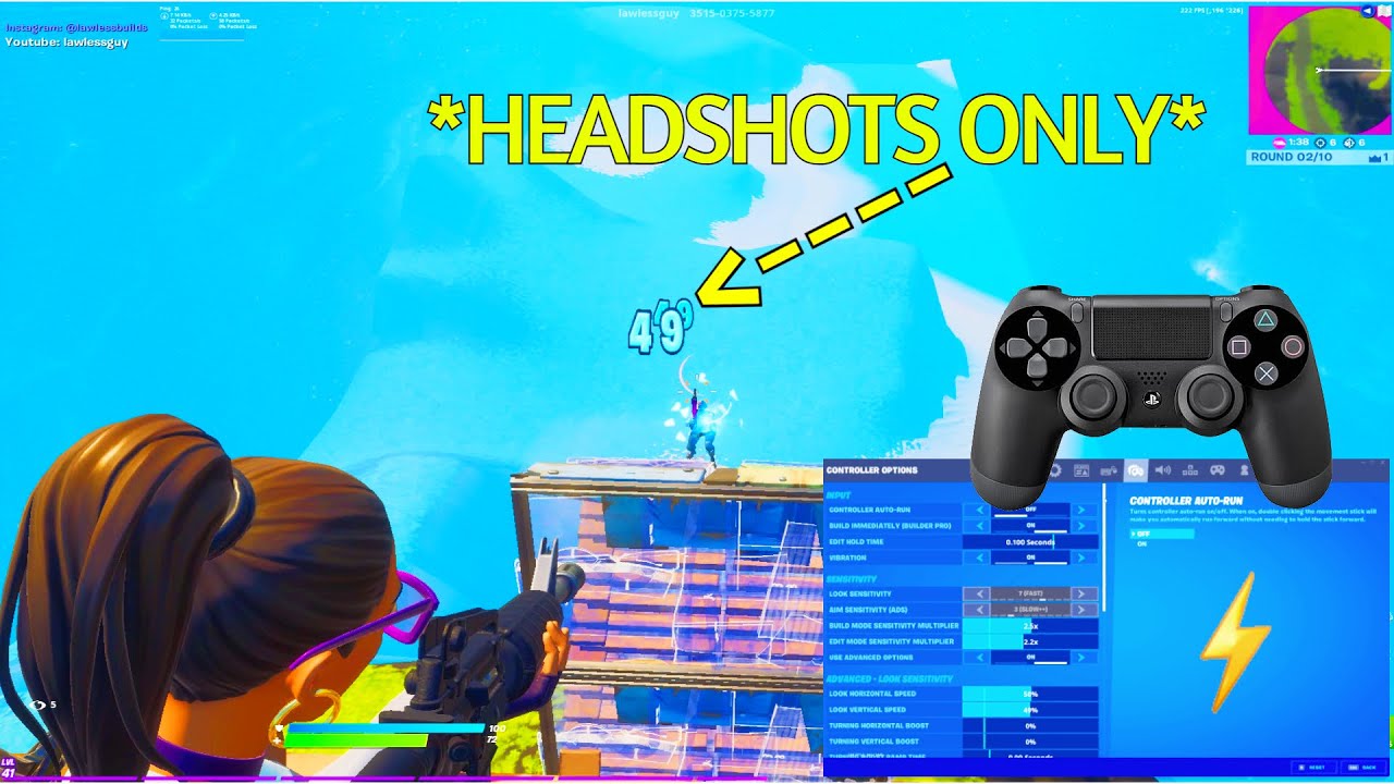 Power ⚡ + LINEAR *AIMBOT* CONTROLLER SETTINGS (PS4/XBOX/PC) FORTNITE HIGHLIGHTS - YouTube