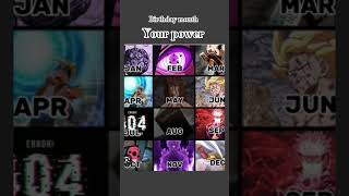 your birthday month your power