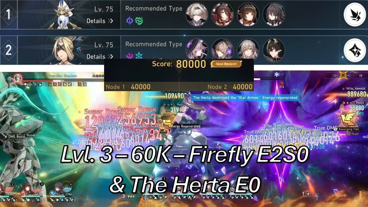 Honkai Star Rail v3.8 Pura Ficcion 3 (3/3) Firefly E2 & Sra. Herta E0