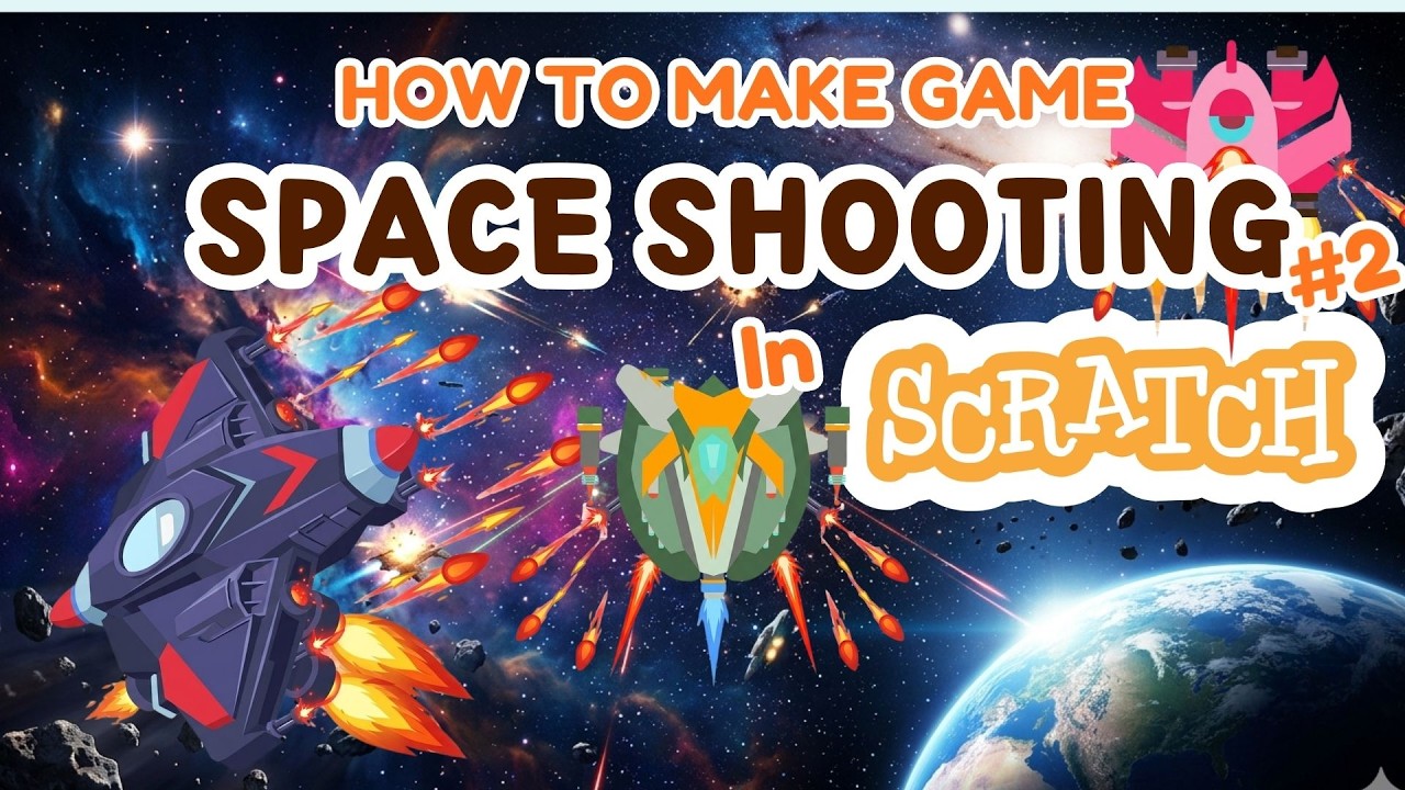 I Make another Space Shooting Game in Scratch – Easy Tutorial - YouTube