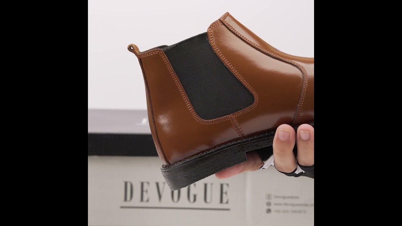 8010-Tan Unboxing Video Chelsea Boots