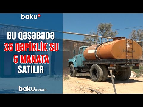 Xəzər rayonu Binə qəsəbəsində 35 qəpiklik su 5 manata satılır