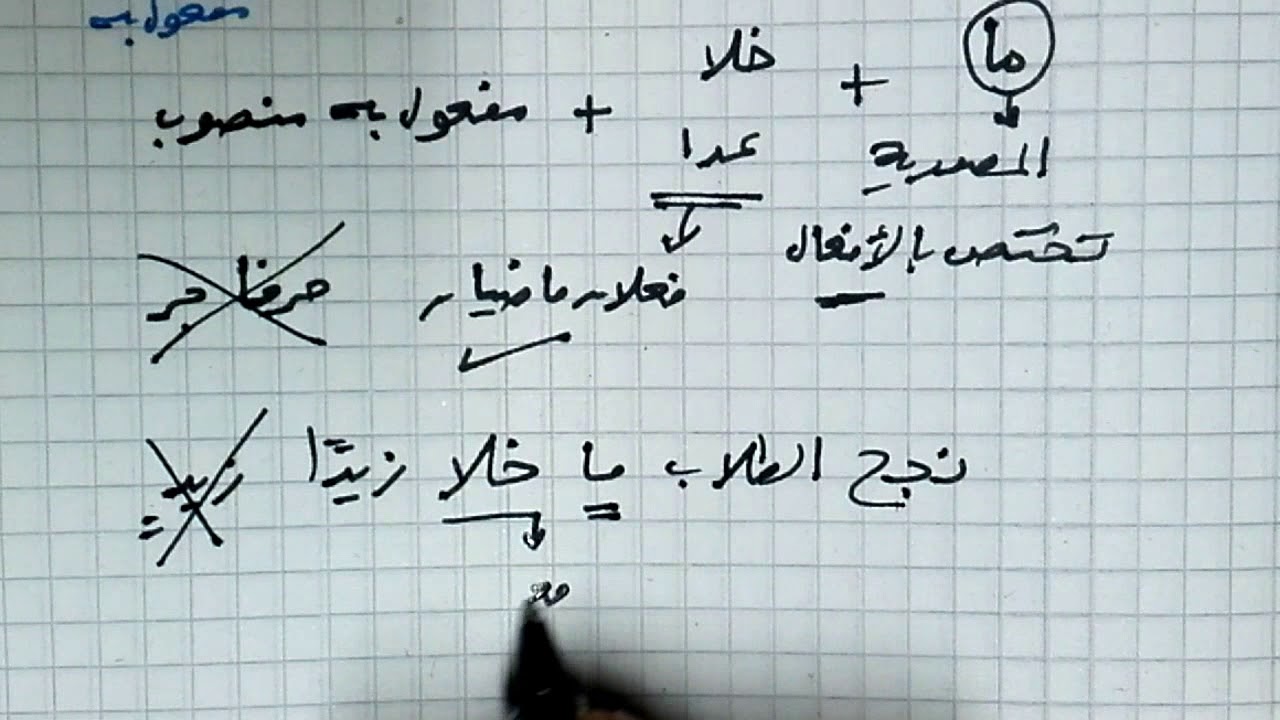 الاستثناء بخلا وعدا وحاشا للصف الأول الثانوي