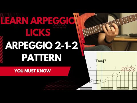 How To Play Fusion Guitar Licks 2-1-2 Arpeggio Pattern –  Lead Guitar Lesson