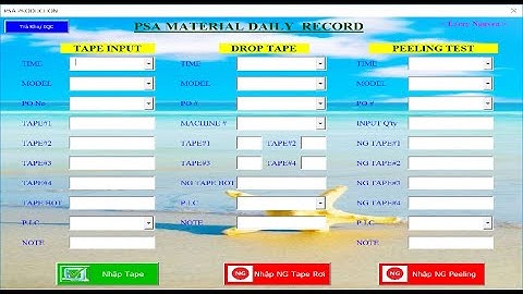 Nhập Liệu Và Thống Kê liệu tự động trong Excel dùng VBA  ( Final Part)