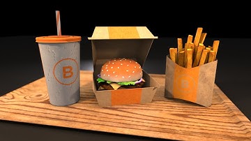 Fast Food Set | 3D Modeling Autodesk Maya
