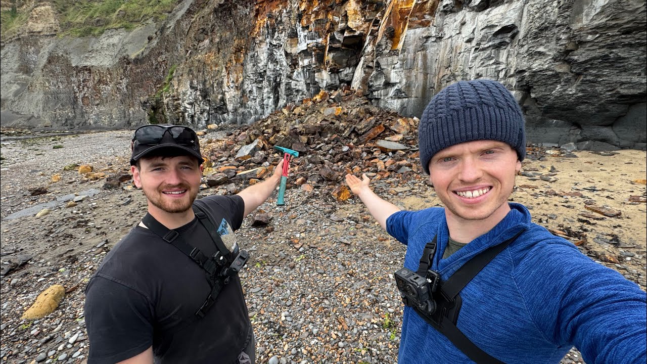 We Were The First To Search This Huge LANDSLIDE For Fossils! 