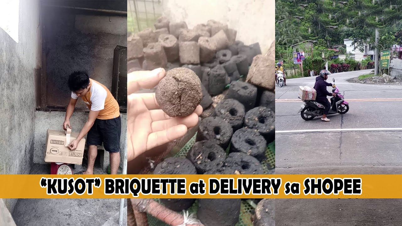 Kusot Briquette at Shopee Delivery 🔥🛵 | #shopee #deliveryboy #briquette #research #sawdust #farming