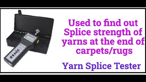 Yarn Splice Tester- Working Video| Q-Test | Amith Garment Services