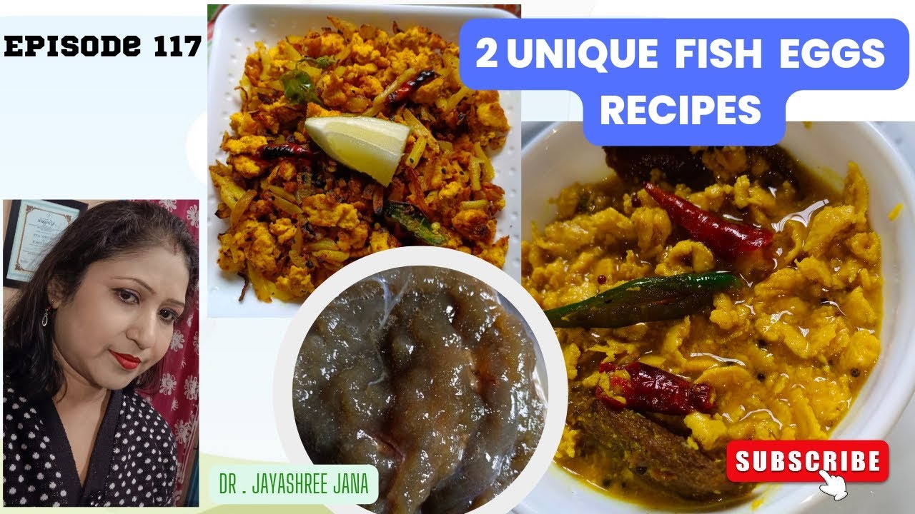 2 Unique Fish Eggs Recipes/Fishy Egg Bhujiya/Fish Eggs Chutney