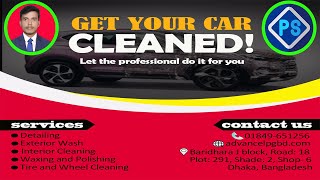 Car washing banner design tutorial in photoshop