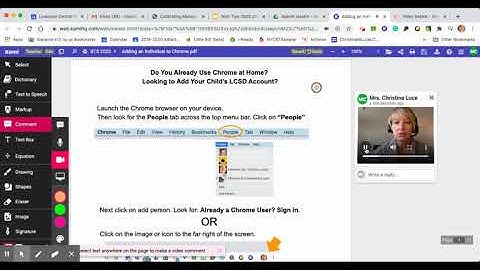 Kami Video Comment Tool to Support Instruction