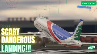 DANGEROUS GIANT Airplane Flight Landing!! Middle East Airlines Airbus A320 Landing at Mumbai Airport