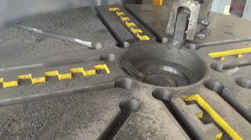 Tool post and worktable Video Haisen 51 Single column vertical lathe