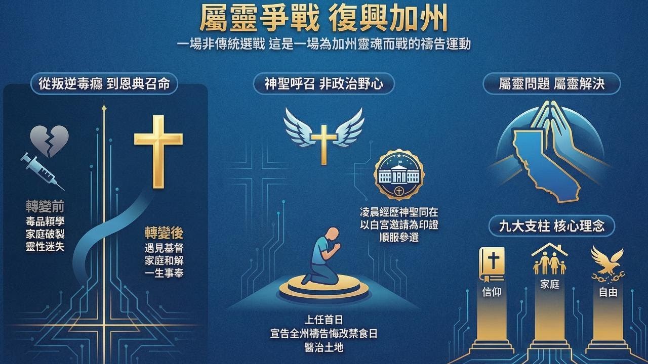 【祈安牧師競選加州州長系列之一】為加州而戰