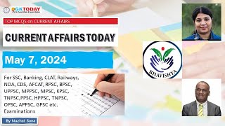 07 May 2024 Current Affairs by GK Today | GKTODAY Current Affairs - 2024 March