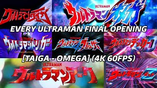 Every Ultraman Final Opening reiwa Era So Far Taiga  Omega 4k 60fps