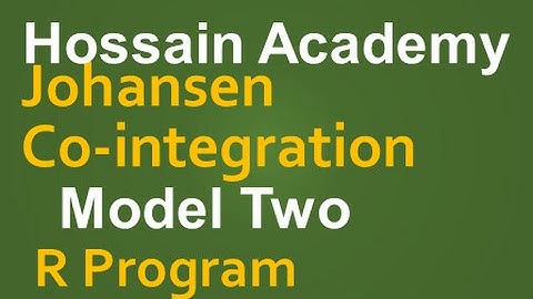 Johansen Cointegration. Model Two. R Software
