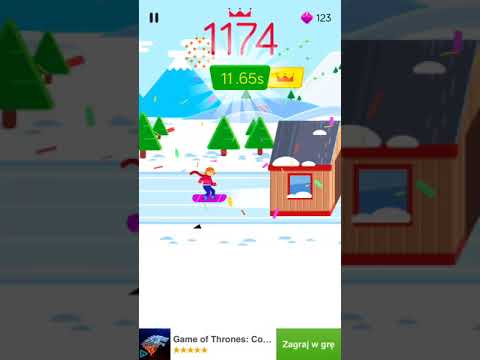 Ketchapp Winter Sports ios - gameplay - top score run