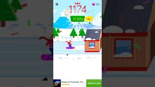 Ketchapp Winter Sports ios - gameplay - top score run screenshot 5
