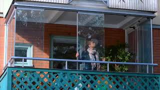 balcony glazing system with tempered glass screenshot 2