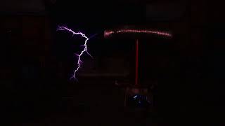 Large DRSSTC Tesla Coil Test 2 - Daft Punk Aerodynamic