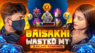 Baisakhi Wasted 2,00,000 Diamonds on My ID 😱 New Event Gone Wrong – Garena Free Fire