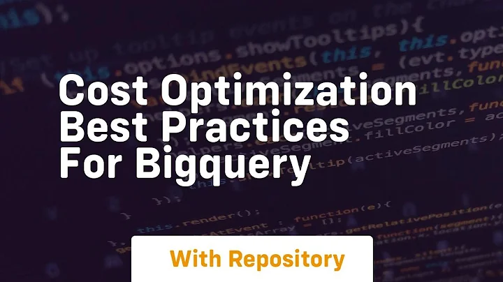 Cost optimization best practices for bigquery