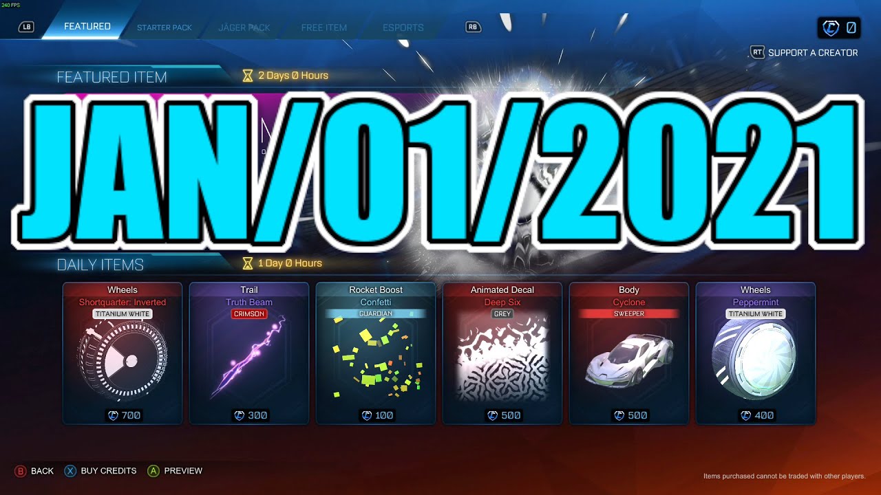 ROCKET LEAGUE ITEM SHOP JAN012021 GRAVITY BOMB TITANIUM WHITE