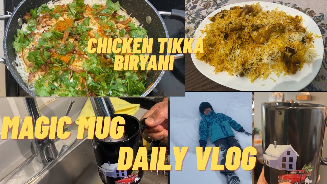 Chicken Tikka Biryani 🍗❄️ | Winter Daily Vlog in Canada | Magic Mug Surprise