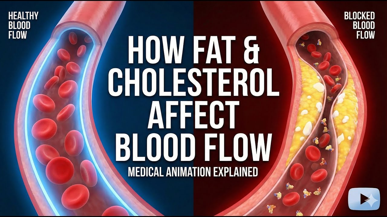 Как жиры и холестерин влияют на кровоток | Анимация