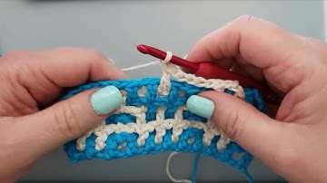 Interlocking Filet Crochet, the basics tutorial row 4B