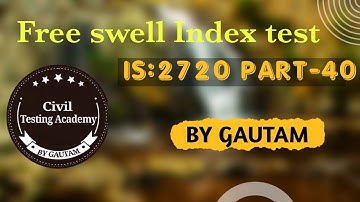 Free Swell Index Test