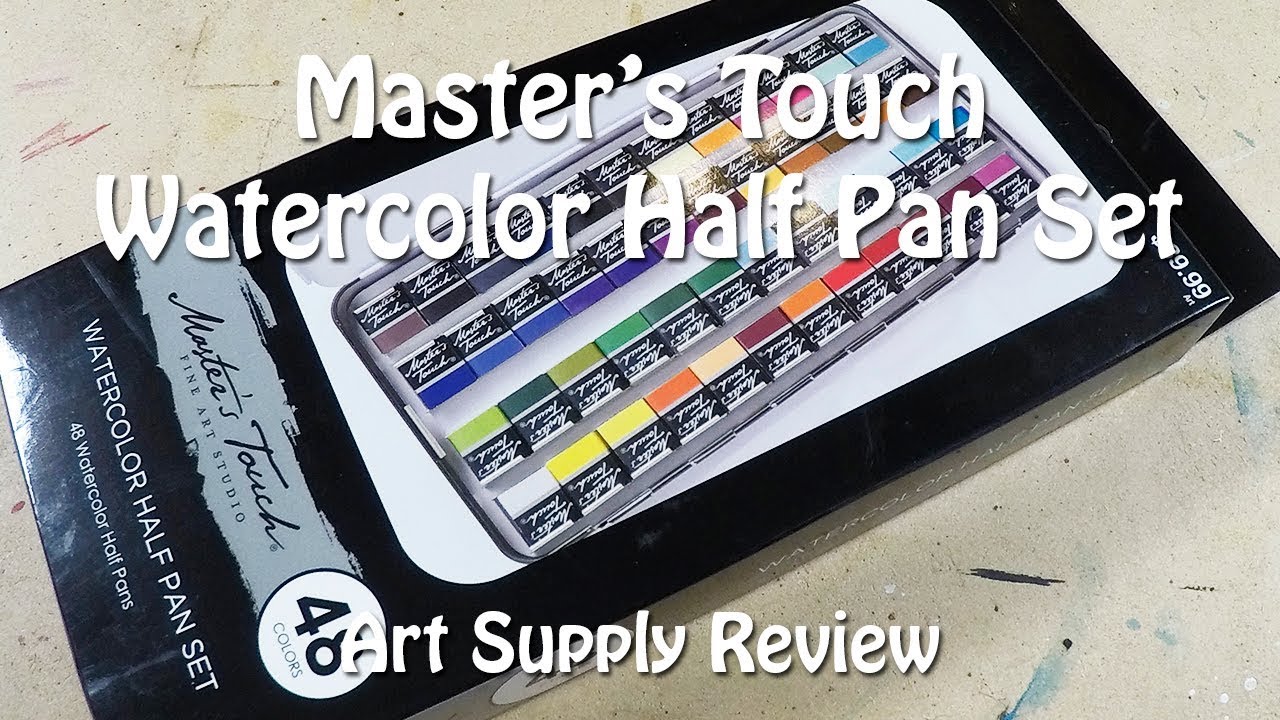 Master's Touch Watercolor Half Pan Set - 48 | Art Supply Review - Youtube | Pan Set, Art Supplies, Sketch Markers