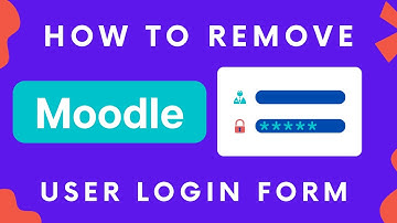 Hoe verwijder ik het gebruikersaanmeldingsformulier op Moodle?