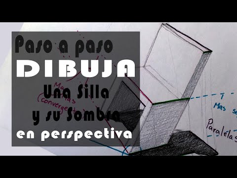 Dibujemos en perspectiva una silla y su sombra.