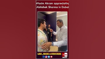 Wasim Akram appreciating Abhishek Sharma in Dubai// TV45