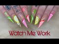 Watch Me Work : Easy Summer Lemon Nail Art + Acrylic Fill | Beginner Nail Tutorial