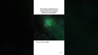 Hal Jordan making fun of Guy Gardner for copying Batman’s Bat-Signal