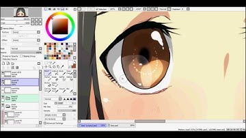 Coloring anime eye 2 [ Paint Tool SAI ]