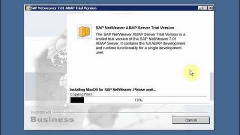 Install SAP Netweaver 7 ABAP Trial